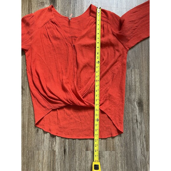 Free People Wrap Top Size Large Red Color - Picture 7 of 7